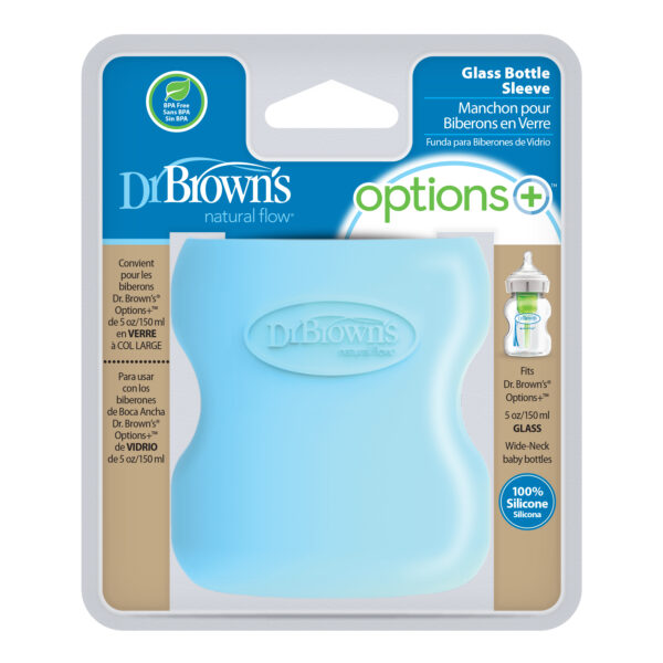 Dr. Brown's Housse de protection bleu pour biberon en verre de 150 ml – Image 2