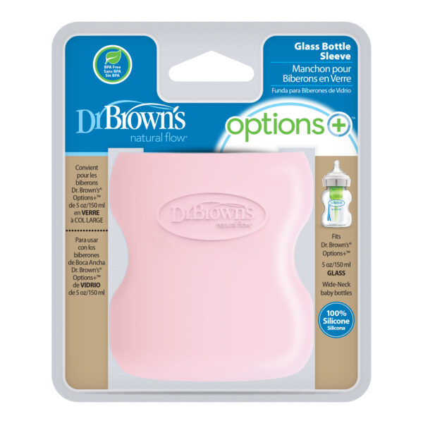 Dr. Brown's Housse de protection rose pour biberon en verre de 150 ml – Image 2