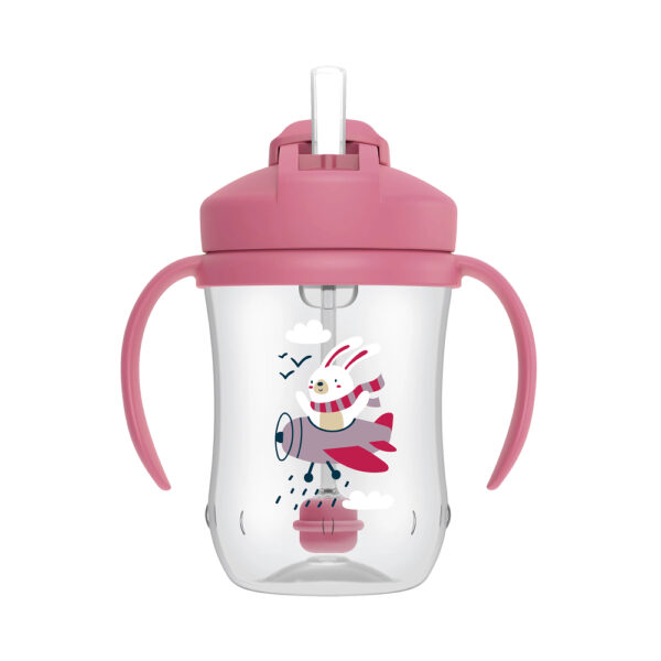 Dr. Brown's Premier gobelet rose avec paille 270 ml