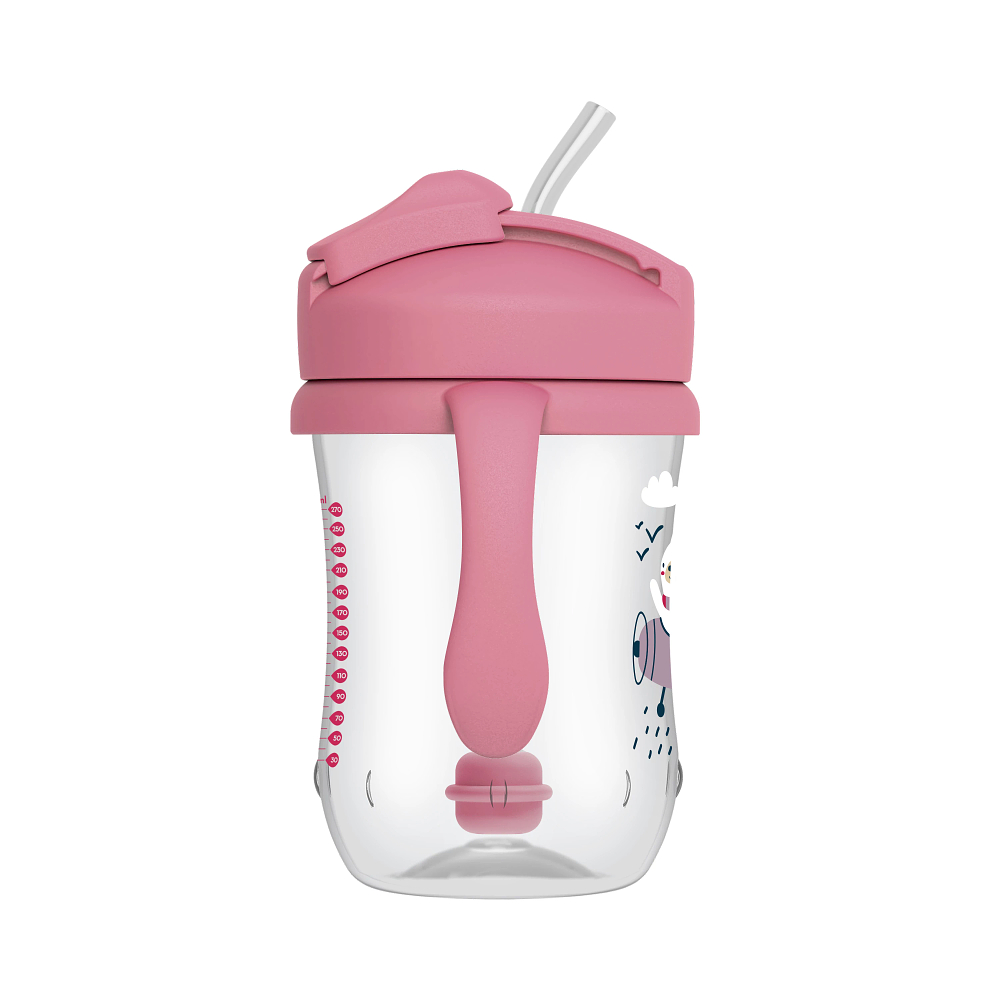 Dr. Brown's Premier gobelet rose avec paille 270 ml – Image 4