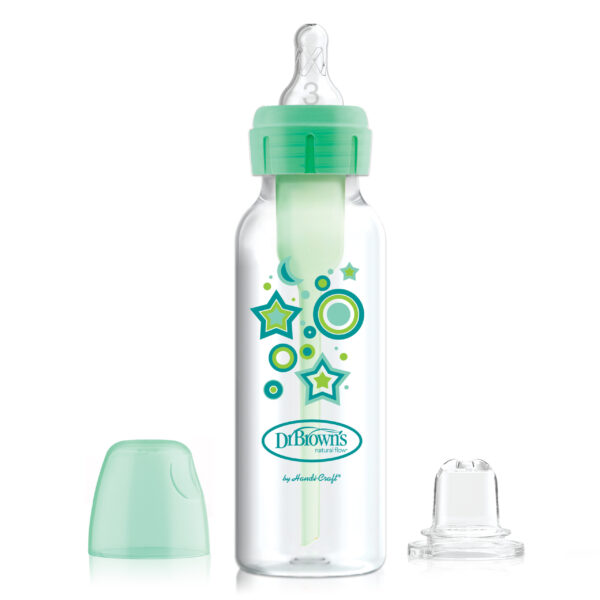 Dr. Brown's Options+ Bottle to Sippy Starter kit | Biberon à col étroit vert 250 ml