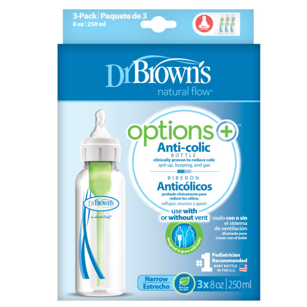 Dr. Brown's Options+ Anti-colic Bottle 3-pack | Biberon à col étroit  250 ml – Image 2