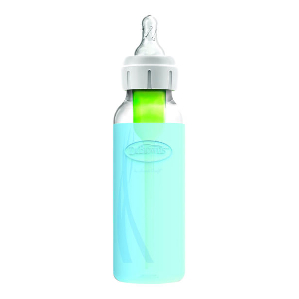 Dr. Brown's Housse de protection bleu pour biberon en verre de 250 ml