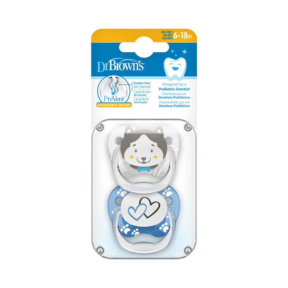 Dr. Brown's Sucette phase 2 têtes d'animaux, pack de 2 – Image 2
