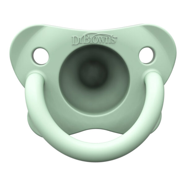 Dr. Brown’s HappyPaci sucette en silicone 0-6 mois rose & vert – Image 3