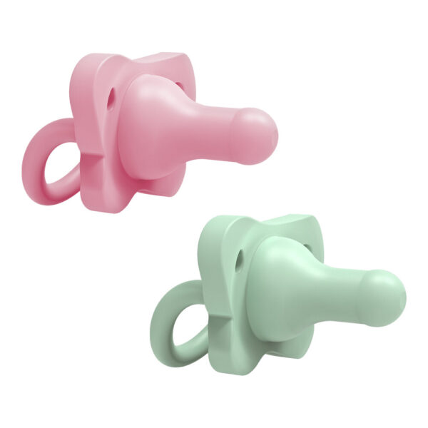 Dr. Brown’s HappyPaci sucette en silicone 0-6 mois rose & vert