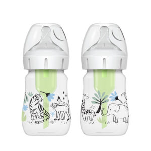 Dr. Brown's Options+ Anti-colic Bottle 2-Pack | Biberon à col large 150 ml Jungle