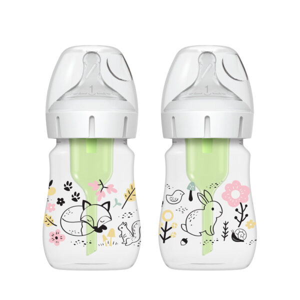 Dr. Brown's Options+ Anti-colic Bottle 2-Pack | Biberon à col large 150 ml Forêt