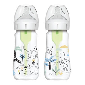 Dr. Brown's Options+ Anti-colic Bottle 2-pack | Biberon à col large 270 ml Dinosaure