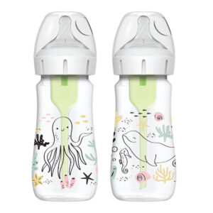 Dr. Brown's Options+ Anti-colic Bottle 2-pack | Biberon à col large 270 ml Océan