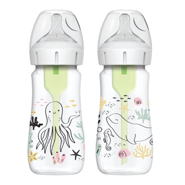Dr. Brown's Options+ Anti-colic Bottle 2-pack | Biberon à col large 270 ml Océan