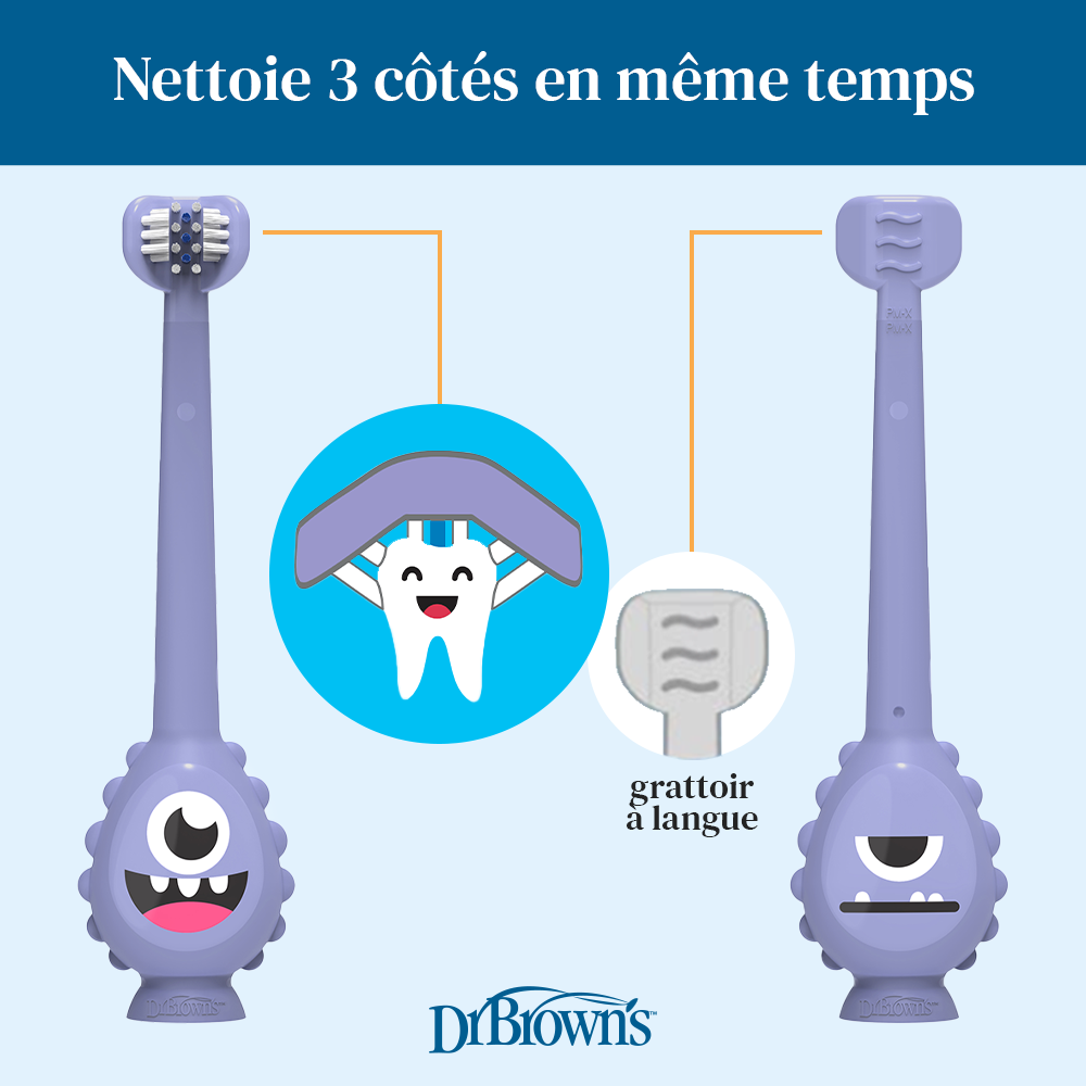 dr. brown’s première brosse à dents de bébé monstre