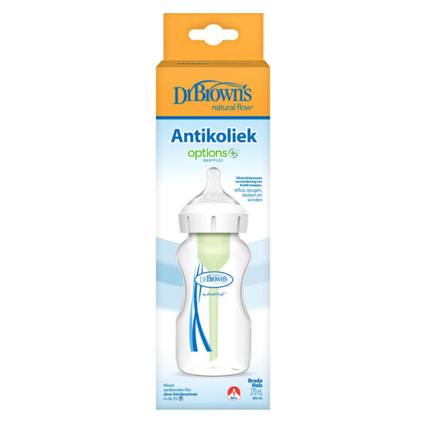 Dr. Brown's Options+ Anti-colic Bottle | Biberon à col large 270 ml – Image 4