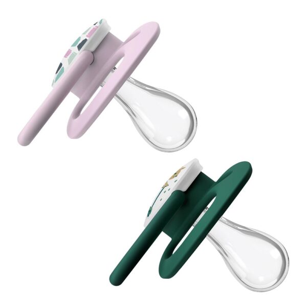 Dr. Brown's Sucette symétrique phase 2 rose/menthe pack de 2 – Image 2