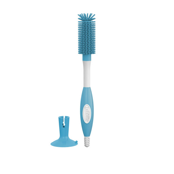 Dr. Brown’s Goupillon en silicone bleu | Biberon à col étroit – Image 2
