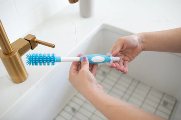 Dr. Brown’s Goupillon en silicone bleu | Biberon à col étroit – Image 4