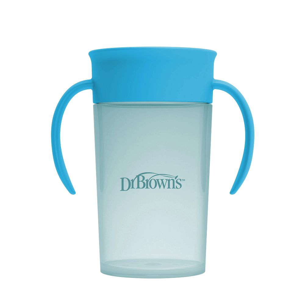 Dr. Brown's Straw to 360° Cup Set bleue 300 ml