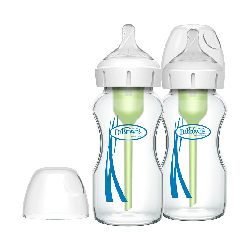 Biberon en verre anti-colique Dr. Brown’s 270 ml (goulot large, lot de 2)