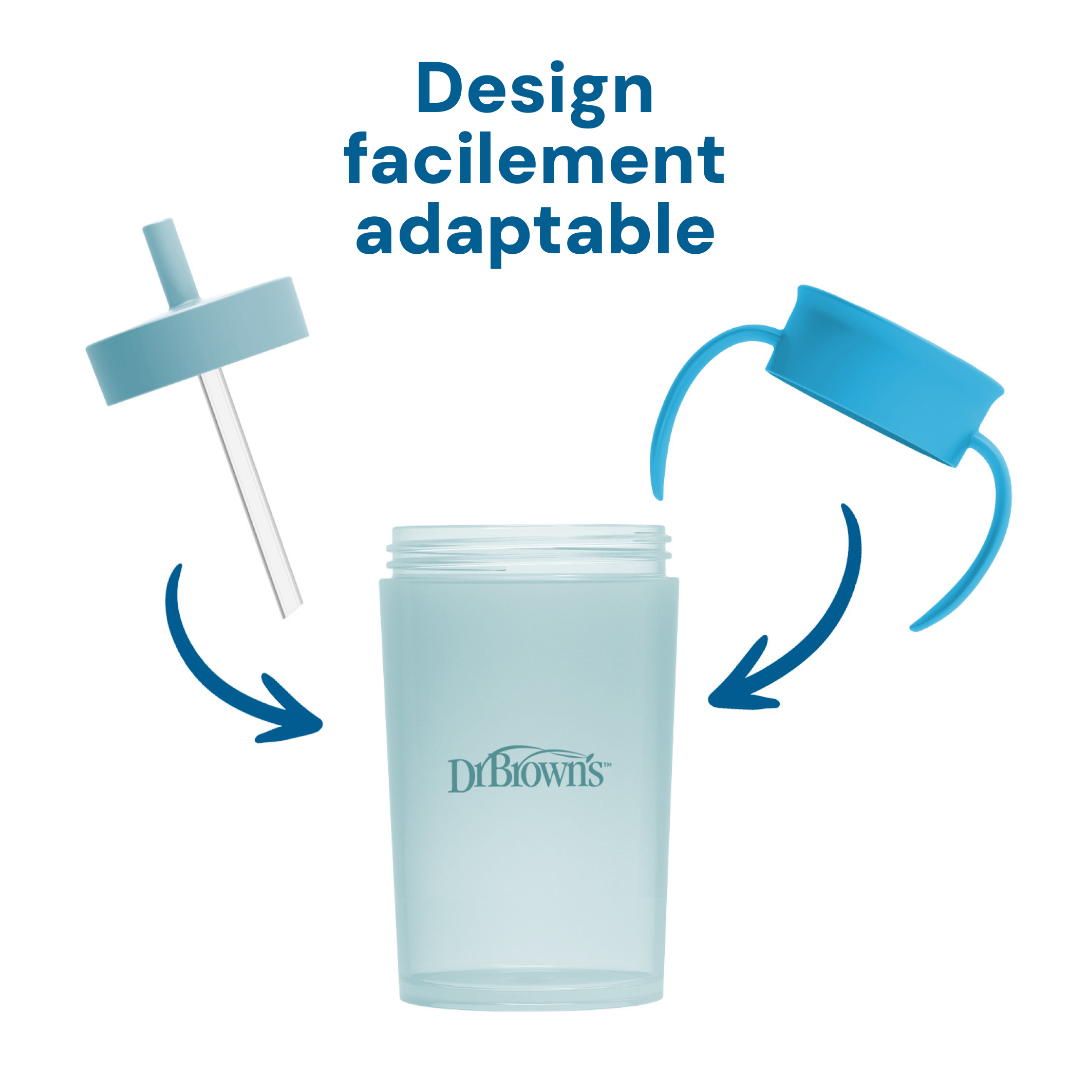 dr. brown’s straw to 360° cup set 300 ml | offre groupée avantageuse